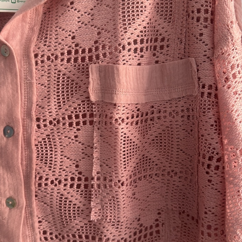 NewWill‎ Blush Lace Button-Up Blouse size 3X new w tags - Picture 3 of 4